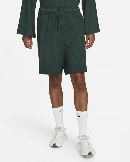 Pantalones Cortos Nike Sportswear Acanalado Baller Mujer Verde Blancas | HEVQT-4570