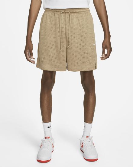Pantalones Cortos Nike Sportswear Authentics Mesh Hombre Kaki Blancas | PZIOX-9350
