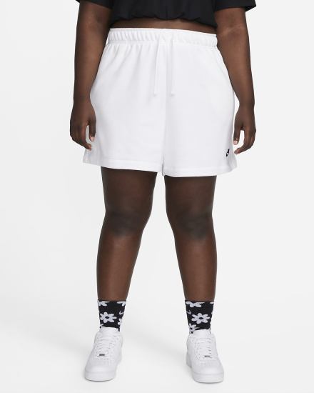 Pantalones Cortos Nike Sportswear Club Fleece Mid-Rise Mujer Blancas Negras | LOPHA-4923