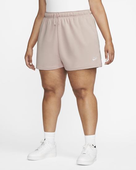 Pantalones Cortos Nike Sportswear Club Fleece Mid-Rise Mujer Rosas Blancas | UXNOY-0496