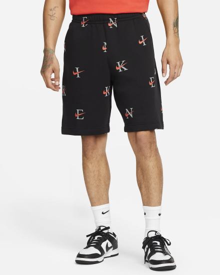 Pantalones Cortos Nike Sportswear Club Hombre Negras Naranjas | WMVBC-0168