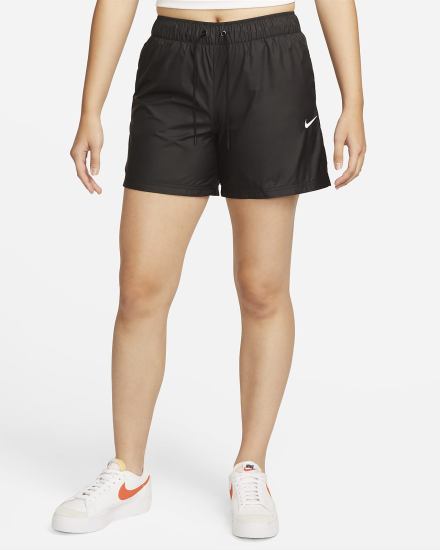Pantalones Cortos Nike Sportswear Essentials Repel Mid-Rise Mujer Negras Blancas | EAQTL-1762