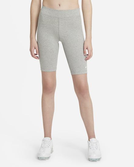 Pantalones Cortos Nike Sportswear Essential Mid-Rise Bike Mujer Gris Oscuro Blancas | GIZVQ-8095