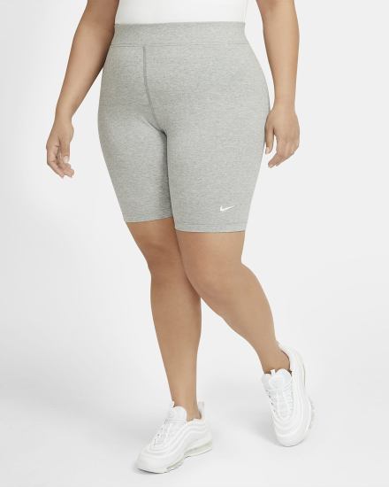 Pantalones Cortos Nike Sportswear Essential Mid-Rise Bike Mujer Gris Oscuro Blancas | ULQXK-1674