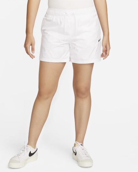 Pantalones Cortos Nike Sportswear Essentials Repel Mid-Rise Mujer Blancas Negras | YUSKV-2798
