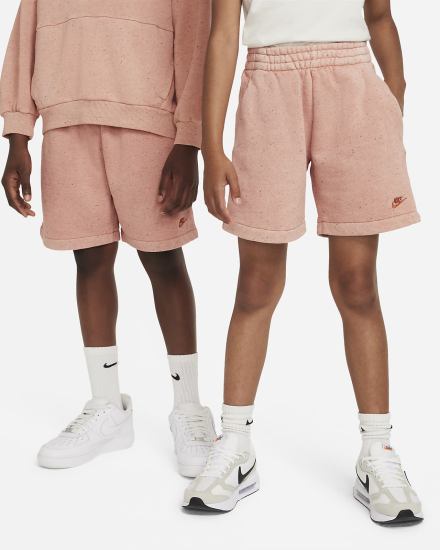 Pantalones Cortos Nike Sportswear Icon Fleece Kids Niña Rojas | HIGWK-6781