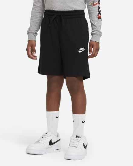 Pantalones Cortos Nike Sportswear Kids Niño Negras Blancas | MSFXA-9812