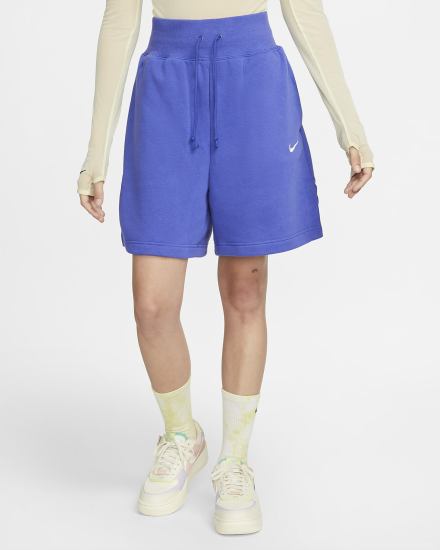 Pantalones Cortos Nike Sportswear Phoenix Fleece High-Waisted Loose-Fit Mujer Azules | AZEPW-8123