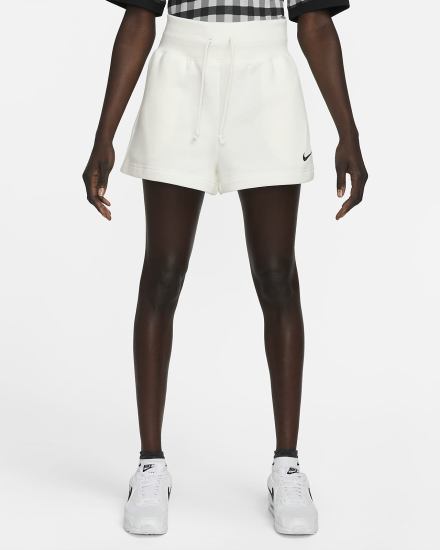 Pantalones Cortos Nike Sportswear Phoenix Fleece High-Waisted Mujer Negras | SQKOM-6394