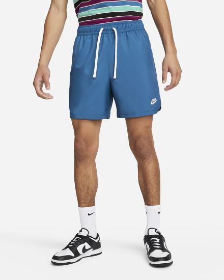 Pantalones Cortos Nike Sportswear Sport Essentials Woven Lined Flow Hombre Azules Oscuro Blancas | SWKYJ-8451