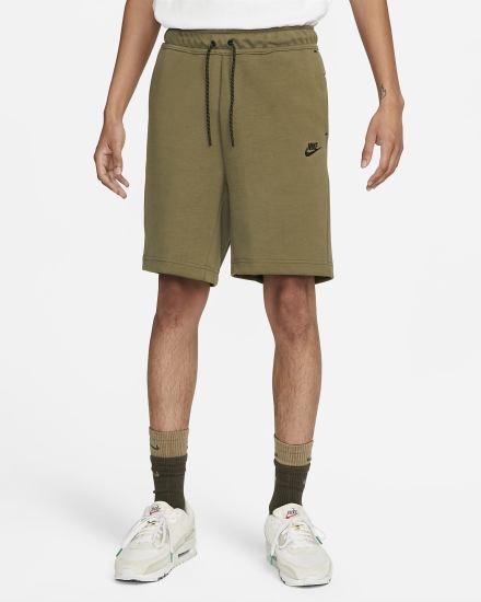 Pantalones Cortos Nike Sportswear Tech Fleece Hombre Verde Oliva Negras | TAUJM-9324