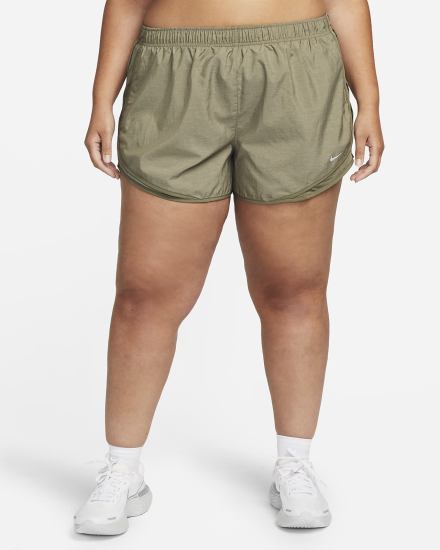 Pantalones Cortos Nike Tempo Running Mujer Verde Oliva Gris | BOITX-4237