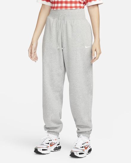 Pantalones Deportivos Nike Sportswear Phoenix Fleece High-Waisted Oversized Mujer Gris Oscuro | ETHVR-2796