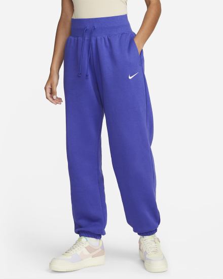 Pantalones Deportivos Nike Sportswear Phoenix Fleece High-Waisted Oversized Mujer Azules | IBHUQ-8251