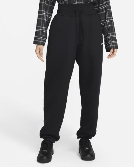 Pantalones Deportivos Nike Sportswear Phoenix Fleece High-Waisted Oversized Mujer Negras | KFLEX-8670