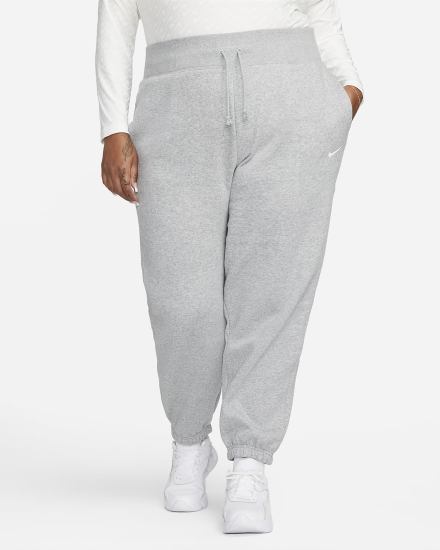 Pantalones Deportivos Nike Sportswear Phoenix Fleece High-Waisted Oversized Mujer Gris Oscuro | RUEYA-4983