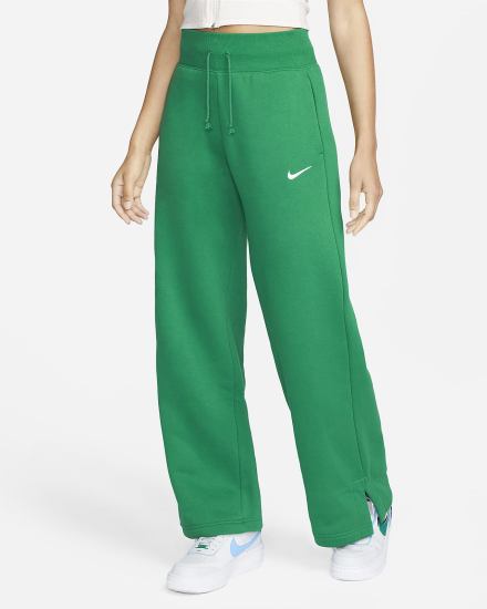 Pantalones Deportivos Nike Sportswear Phoenix Fleece High-Waisted Wide-Leg Mujer Verde | XJUHN-2348