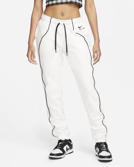 Pantalones Jogger Nike Air Mid-Rise Fleece Mujer Negras | SHFKT-5620