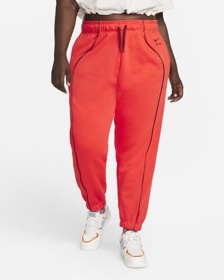 Pantalones Jogger Nike Air Mid-Rise Fleece Mujer Rojas Claro Marrones | XWENO-8925