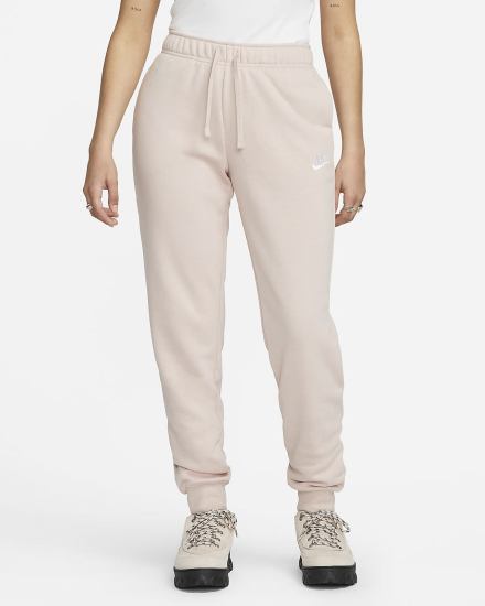 Pantalones Jogger Nike Sportswear Club Fleece Mid-Rise Mujer Rosas Blancas | BJDPN-2971