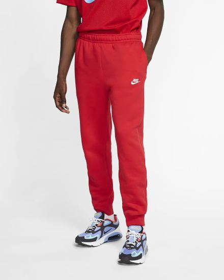 Pantalones Jogger Nike Sportswear Club Fleece Mujer Rojas Blancas | SKARD-8679