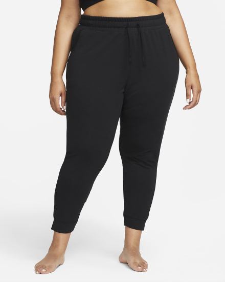 Pantalones Jogger Nike Yoga Dri-FIT 7/8 Fleece Mujer Negras Gris | EGJVR-8539