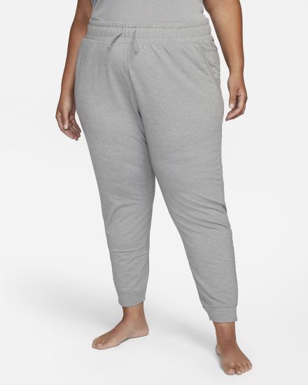 Pantalones Jogger Nike Yoga Dri-FIT 7/8 Fleece Mujer Gris | MOWIQ-7609
