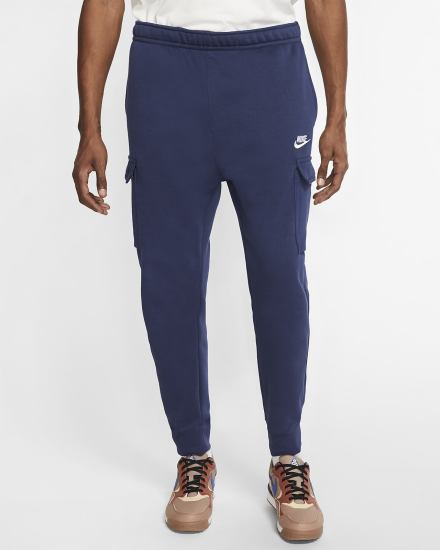 Pantalones Nike Sportswear Club Fleece Cargo Hombre Azul Marino Blancas | JZMSV-4203