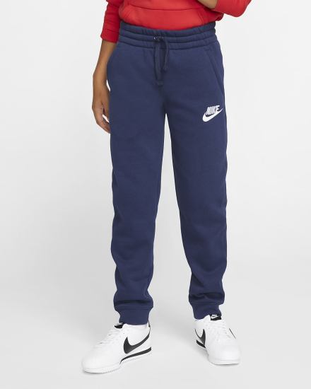 Pantalones Nike Sportswear Club Fleece Kids Niña Azul Marino Blancas | GKFEV-7105
