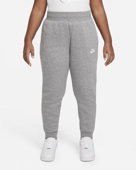Pantalones Nike Sportswear Club Fleece Kids (Extended Size) Niña Gris Oscuro Blancas | GYCQB-2946