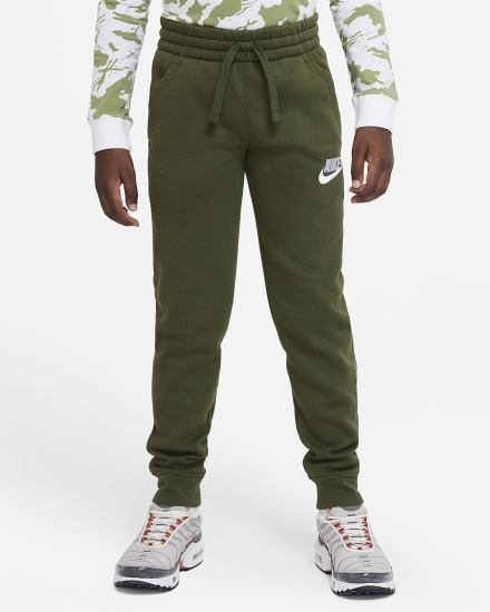 Pantalones Nike Sportswear Club Fleece Kids Niña Verde Blancas | JDUKH-5831
