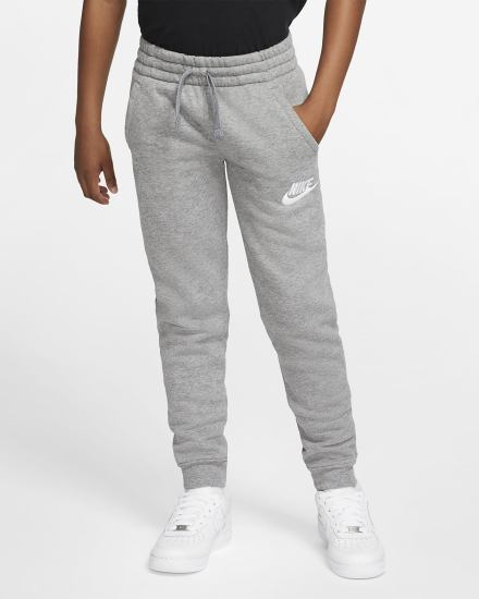Pantalones Nike Sportswear Club Fleece Kids Niña Gris Oscuro Blancas | PFUOQ-1920