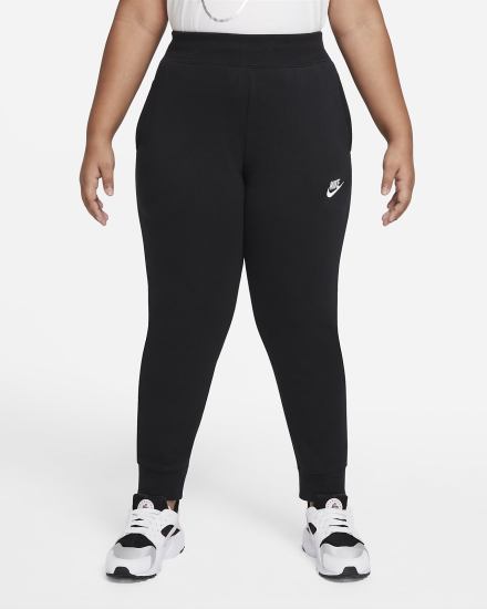 Pantalones Nike Sportswear Club Fleece Kids (Extended Size) Niña Negras Blancas | RSBOI-5816
