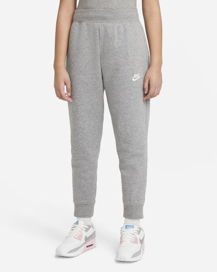 Pantalones Nike Sportswear Club Fleece Kids (Extended Size) Niña Gris Oscuro Blancas | YOMIG-9510