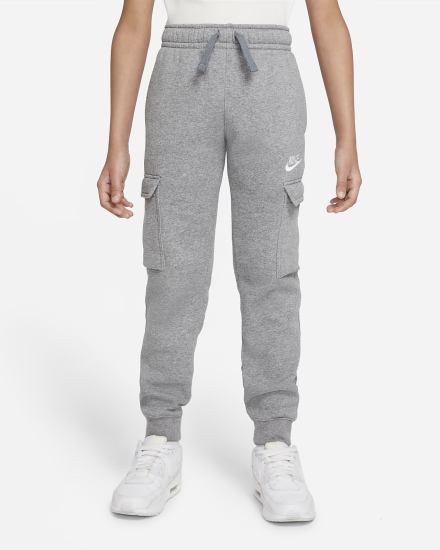 Pantalones Nike Sportswear Club Kids Cargo Niño Gris Oscuro Blancas | TWJGD-1827