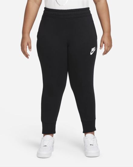 Pantalones Nike Sportswear Club Kids French Terry Fitted (Extended Size) Niña Negras Blancas | TDHWG-3209