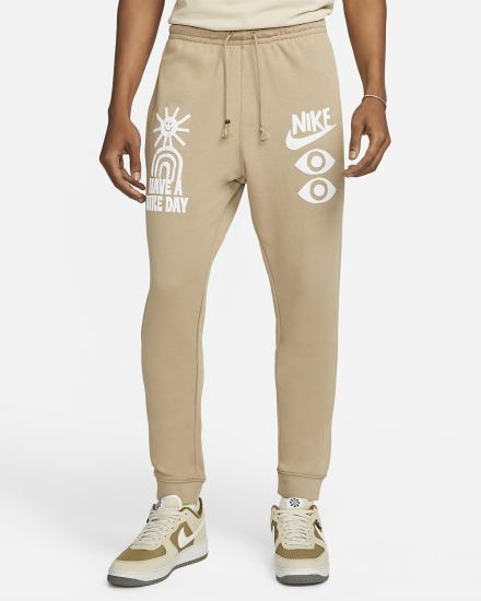 Pantalones Nike Sportswear French Terry Hombre Kaki Kaki | SPGMQ-4370