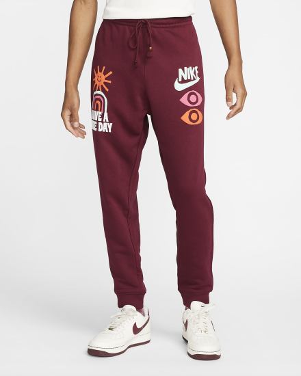 Pantalones Nike Sportswear French Terry Hombre Burdeos | WFJGI-8021