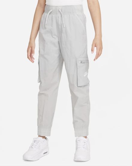 Pantalones Nike Sportswear Kids Woven Cargo Niña Gris Claro Blancas | MWKPH-2164