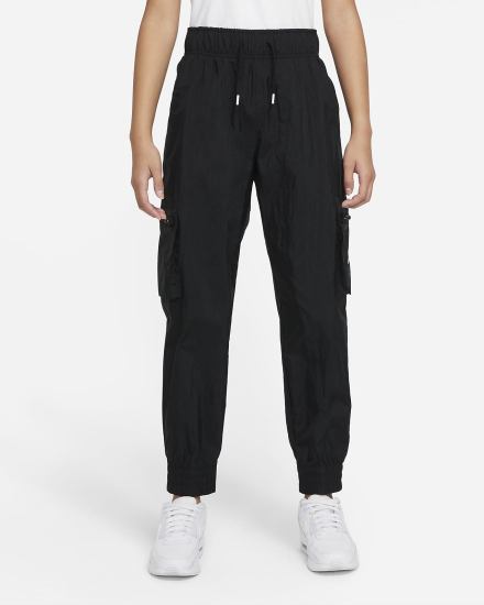 Pantalones Nike Sportswear Kids Woven Cargo Niña Negras Blancas | MZGJN-4835