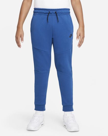 Pantalones Nike Sportswear Tech Fleece Kids Niño Azules Negras | ACQWJ-1567