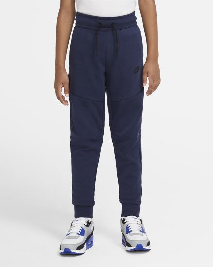 Pantalones Nike Sportswear Tech Fleece Kids Niño Azul Marino Negras | BRVNY-8962