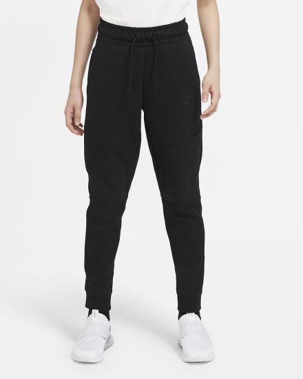 Pantalones Nike Sportswear Tech Fleece Kids Niño Negras | GOIBT-3214