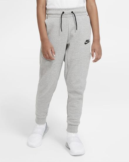 Pantalones Nike Sportswear Tech Fleece Kids Niño Gris Oscuro Negras | WHYNI-3678