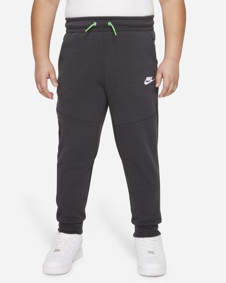 Pantalones Nike Sportswear Tech Fleece Kids Niño Gris Oscuro Verde Claro | YSZDU-8174
