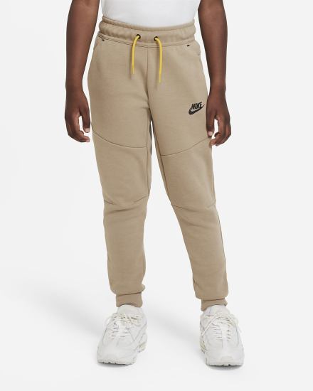 Pantalones Nike Sportswear Tech Fleece Kids Niño Kaki Amarillo Negras | YUTWZ-4796