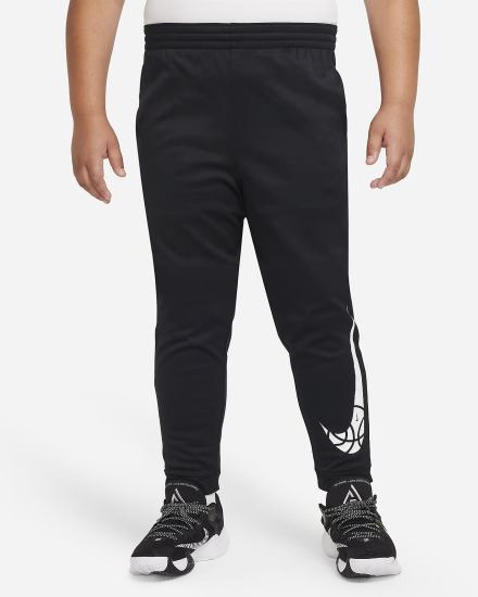 Pantalones Nike Therma-FIT Kids Basketball (Extended Size) Niño Negras Blancas | FAWZK-2609