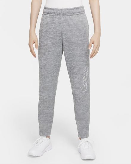 Pantalones Nike Therma-FIT Kids Estampadas Tapered Training Niño Gris | NOLZF-9263