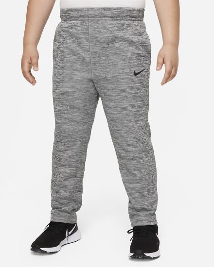 Pantalones Nike Therma-FIT Kids Open-Hem Training (Extended Size) Niño Gris Negras | BRVTE-6957