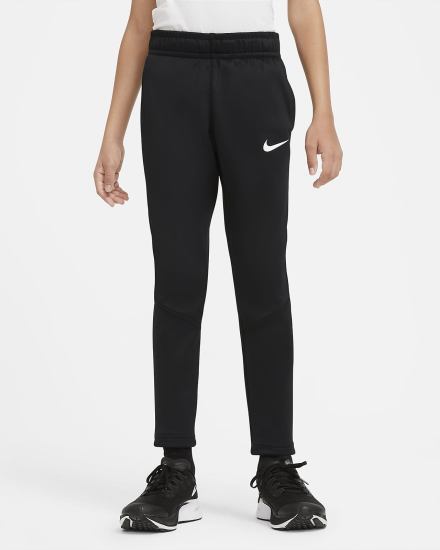 Pantalones Nike Therma-FIT Kids Open-Hem Training (Extended Size) Niño Negras Blancas | DBSIH-8013